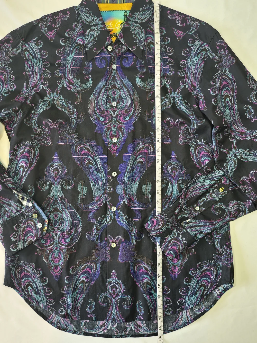 Robert Graham Paisley Long Sleeve Button Down Shirt - Men's Size M